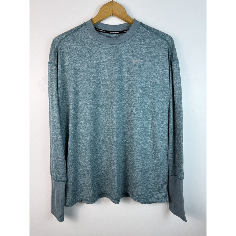 Nike Dri-Fit Running Element Long Sleeve Crew Shirt Women's Large Reflective - Picture 2 of 15